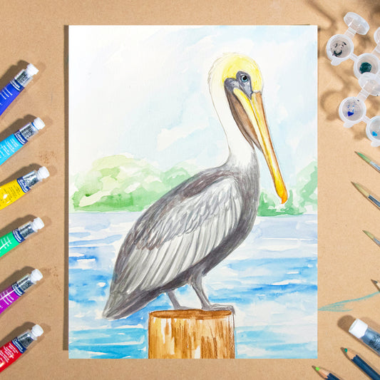 St. Pete Pelican | Watercolor Class | Apr 26th