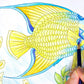 Coloring a  queen angelfish from the Florida coastal waters coloring book. Using a combination of pen and colored pencils to create this vivid species of fish found in Florida.